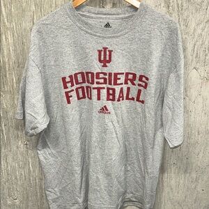 Adidas Indiana University Hoosiers Gray T-Shirt Large
